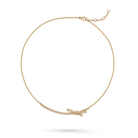 Ruban Necklace Rose Gold & Diamond 